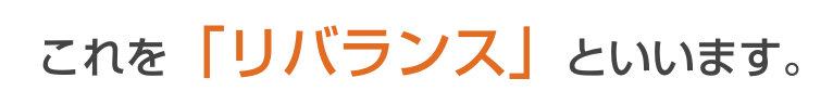 これを「リバランス」といいます。